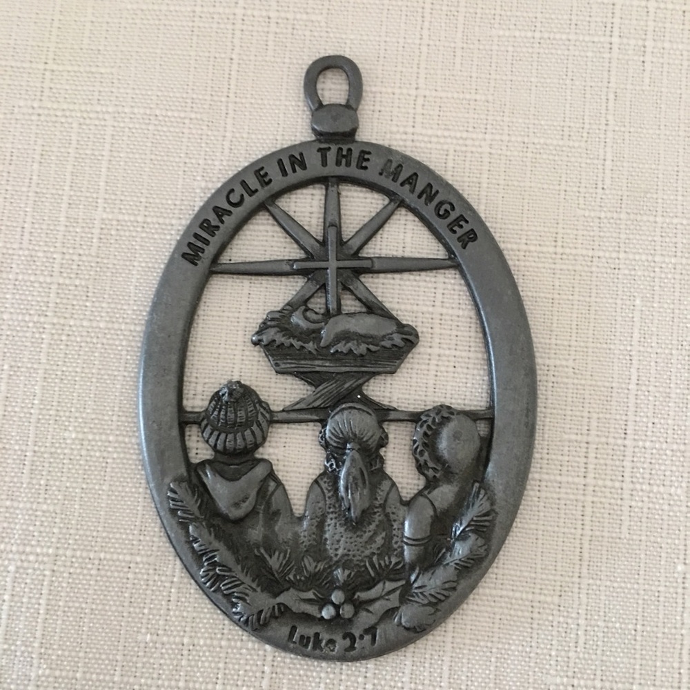 Miracle in the Manger Pewter Pendant El Salvador
